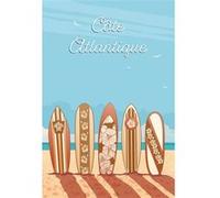 Tableau sur toile illustration surfs côte Atlantique 30x45 cm CEANOTHE Décoration Murale Art Décoratif Muraux Peinture Imprimée en HD Salon Chambre Bureau Fabriqué en France Bleu G