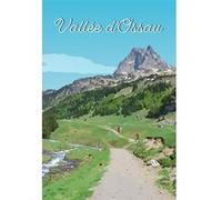 Tableau sur toile illustration vallée d'Ossau 45x65 cm CEANOTHE Décoration Murale Art Décoratif Muraux Peinture Imprimée en HD Salon Chambre Bureau Fabriqué en France Vert G