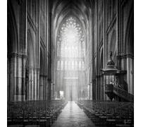 Tableau sur toile intérieur cathédrale Saint-Étienne de Metz 45x45 cm CEANOTHE Décoration Murale Art Décoratif Muraux Peinture Imprimée en HD Salon Chambre Bureau Fabriqué en France Noir & blanc