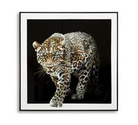 Tableau sur toile Jaguar laquée avec cadre 82x4x82 cm