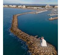 Tableau sur toile la Grande Motte 65x65 cm CEANOTHE Décoration Murale Art Décoratif Muraux Peinture Imprimée en HD Salon Chambre Bureau Fabriqué en France Bleu