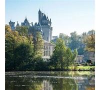 Tableau sur toile lac du château de Pierrefonds 65x65 cm CEANOTHE Décoration Murale Art Décoratif Muraux Peinture Imprimée en HD Salon Chambre Bureau Fabriqué en France Vert G