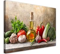 Tableau sur toile Légumes dans la cuisine décoration murale - FEEBY - 60x40 cm