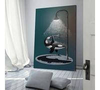 Tableau sur toile « L'océan arrive », art mural moderne, affiche pour chambre de garçon, bureau, espace de travail, décoration murale à domicile, tendu sur châssis, facile à accrocher, 20 x 30 cm