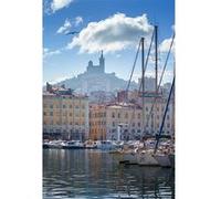 Tableau sur toile Marseille 65x97 cm CEANOTHE Décoration Murale Art Décoratif Muraux Peinture Imprimée en HD Salon Chambre Bureau Fabriqué en France Bleu G