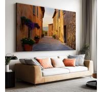 Tableau sur Toile Moderne Pierre Architecture Ciel Impression sur Toile Sans Cadre 140L x 70l cm, Tableau Décoration Murale Moderne Paysage Urbain - Affiche Poster HD pour Salon Chambre Salle de Bain