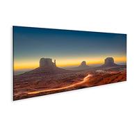 Tableau sur toile Monument Valley Arizona USA crépuscule - Toile 120x40 cm - Panorama