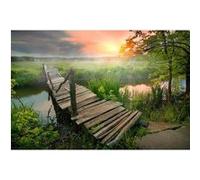 Tableau sur toile Natural sunset 45x65 cm CEANOTHE Décoration Murale Art Décoratif Muraux Peinture Imprimée en HD Salon Chambre Bureau Fabriqué en France Vert G