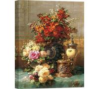 Tableau sur toile, nature morte - Jean-Baptiste Robie, Composition with Peonies - 60x40 cm