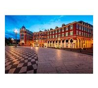 Tableau sur toile Nice by night 30x45 cm CEANOTHE Décoration Murale Art Décoratif Muraux Peinture Imprimée en HD Salon Chambre Bureau Fabriqué en France Rouge G