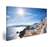 Tableau sur toile Oia Village à Santorini Island Grèce Décoration murale Poster Impression d'art Photos