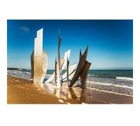 Tableau sur toile Omaha Beach 65x97 cm CEANOTHE Décoration Murale Art Décoratif Muraux Peinture Imprimée en HD Salon Chambre Bureau Fabriqué en France Bleu G