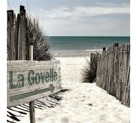 Tableau sur toile panneau la Govelle 30x30 cm CEANOTHE Décoration Murale Art Décoratif Muraux Peinture Imprimée en HD Salon Chambre Bureau Fabriqué en France Beige G