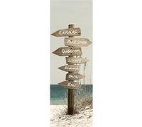 Tableau sur toile panneaux Bretons 30x97 cm CEANOTHE Décoration Murale Art Décoratif Muraux Peinture Imprimée en HD Salon Chambre Bureau Fabriqué en France Beige G