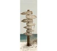 Tableau sur toile panneaux Finistère 30x97 cm CEANOTHE Décoration Murale Art Décoratif Muraux Peinture Imprimée en HD Salon Chambre Bureau Fabriqué en France Beige G