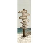 Tableau sur toile panneaux Gironde 30x97 cm CEANOTHE Décoration Murale Art Décoratif Muraux Peinture Imprimée en HD Salon Chambre Bureau Fabriqué en France Beige G