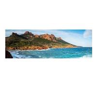 Tableau sur toile panorama Esterel 30x97 cm CEANOTHE Décoration Murale Art Décoratif Muraux Peinture Imprimée en HD Salon Chambre Bureau Fabriqué en France Bleu G