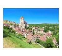 Tableau sur toile parc naturel des Causses du Quercy 100x140 cm CEANOTHE Décoration Murale Art Décoratif Muraux Peinture Imprimée en HD Salon Chambre Bureau Fabriqué en France Bleu G