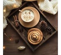 Tableau sur toile pause sucrée 45x45 cm CEANOTHE Décoration Murale Art Décoratif Muraux Peinture Imprimée en HD Salon Chambre Bureau Fabriqué en France Beige G
