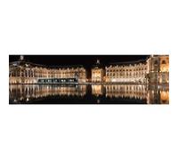 Tableau sur toile place de Bordeaux 30x97 cm CEANOTHE Décoration Murale Art Décoratif Muraux Peinture Imprimée en HD Salon Chambre Bureau Fabriqué en France Noir G