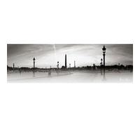 Tableau sur toile place de la Concorde Paris 30x97 cm CEANOTHE Décoration Murale Art Décoratif Muraux Peinture Imprimée en HD Salon Chambre Bureau Fabriqué en France Gris G