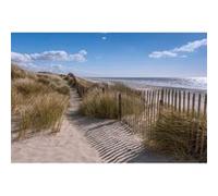 Tableau sur toile plage de Mers-les-Bains 45x65 cm CEANOTHE Décoration Murale Art Décoratif Muraux Peinture Imprimée en HD Salon Chambre Bureau Fabriqué en France Beige G