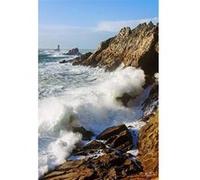 Tableau sur toile Pointe du Raz 45x65 cm CEANOTHE Décoration Murale Art Décoratif Muraux Peinture Imprimée en HD Salon Chambre Bureau Fabriqué en France Bleu G