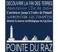 Tableau sur toile Pointe du Raz navy 30x30 cm CEANOTHE Décoration Murale Art Décoratif Muraux Peinture Imprimée en HD Salon Chambre Bureau Fabriqué en France Bleu G