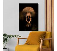 Tableau sur toile représentant une ballerine gracieuse - Décoration murale représentant une pose de ballet, affiches et impressions contemporaines pour la décoration intérieure (40x60cm/sans cadre)