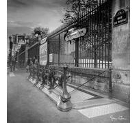 Tableau sur toile rue de Rivoli Paris 65x65 cm CEANOTHE Décoration Murale Art Décoratif Muraux Peinture Imprimée en HD Salon Chambre Bureau Fabriqué en France Noir & blanc G