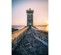 Tableau sur toile sunset phare de Kermorvan 65x97 cm CEANOTHE Décoration Murale Art Décoratif Muraux Peinture Imprimée en HD Salon Chambre Bureau Fabriqué en France Gris G