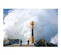 Tableau sur toile tempête à Anglet 45x65 cm CEANOTHE Décoration Murale Art Décoratif Muraux Peinture Imprimée en HD Salon Chambre Bureau Fabriqué en France Blanc G