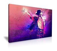 Tableau sur toile tendue avec impression de Michael Jackson, le roi de la pop, 76 x 50 cm