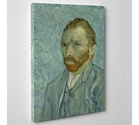 Tableau sur toile toile - encadré - prêt à accrocher - VAN GOGH - Autoportrait - Art - 70 x 100 cm - Sans cadre - (cod.265)