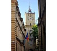 Tableau sur toile tour de l'horloge Aix-en-Provence 30x45 cm CEANOTHE Décoration Murale Art Décoratif Muraux Peinture Imprimée en HD Salon Chambre Bureau Fabriqué en France Gris G