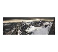 Tableau sur toile vallée de Chamonix 45x135 cm CEANOTHE Décoration Murale Art Décoratif Muraux Peinture Imprimée en HD Salon Chambre Bureau Fabriqué en France Gris G