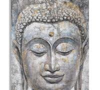 TABLEAU SUR TOILE VISAGE BOUDDHA LUMIERE -A-