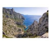 Tableau sur toile vue calanques 30x45 cm CEANOTHE Décoration Murale Art Décoratif Muraux Peinture Imprimée en HD Salon Chambre Bureau Fabriqué en France Bleu G