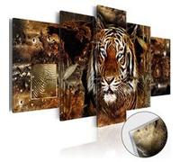 Tableau sur verre acrylique Golden Jungle-Taille L 100 x H 50 cm Imprimé G