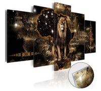 Tableau sur verre acrylique Golden Lion-Taille L 100 x H 50 cm