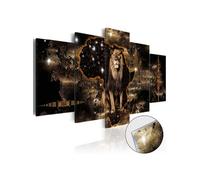 Tableau sur verre acrylique Golden Lion-Taille L 200 x H 100 cm