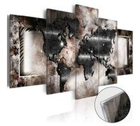 Tableau sur Verre Acrylique "Graphite Map" 50 x 100 cm Imprimé G