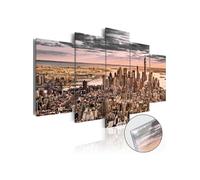 Tableau Non renseigné Tableau sur verre acrylique New York City: Morning Sky-Taille L 100 x H 50 cm