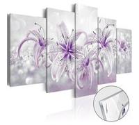 Tableau sur verre acrylique Purple Graces-Taille L 200 x H 100 cm