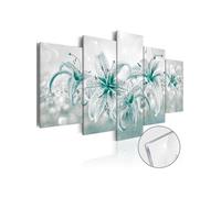 Tableau sur Verre Acrylique "Sapphire Lilies" 100 x 200 cm