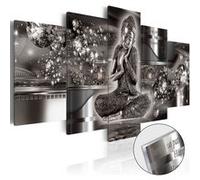 Tableau sur verre acrylique Silver Serenity-Taille L 200 x H 100 cm Imprimé G