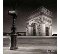 Tableau sur verre Arc de Triomphe 45x45 cm CEANOTHE Décoration Murale Art Décoratif Muraux Peinture Imprimée en HD Salon Chambre Bureau Fabriqué en France Noir & blanc G