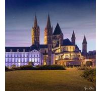 Tableau sur verre synthétique Abbayes aux hommes de Caen 90x90 cm CEANOTHE Décoration Murale Art Décoratif Muraux Peinture Imprimée en HD Salon Chambre Bureau Fabriqué en France Violet G