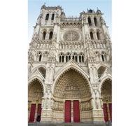 Tableau sur verre synthétique cathédrale Notre-Dame Amiens 65x97 cm CEANOTHE Décoration Murale Art Décoratif Muraux Peinture Imprimée en HD Salon Chambre Bureau Fabriqué en France Gris G