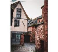 Tableau sur verre synthétique Collonges-la-Rouge centre 80x120 cm CEANOTHE Décoration Murale Art Décoratif Muraux Peinture Imprimée en HD Salon Chambre Bureau Fabriqué en France Rouge G